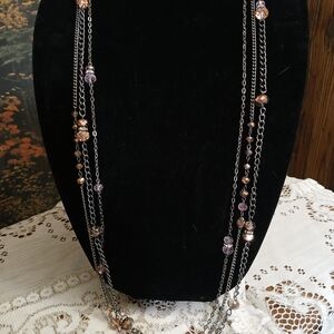 Chic Multi-Chain Necklace with Beads